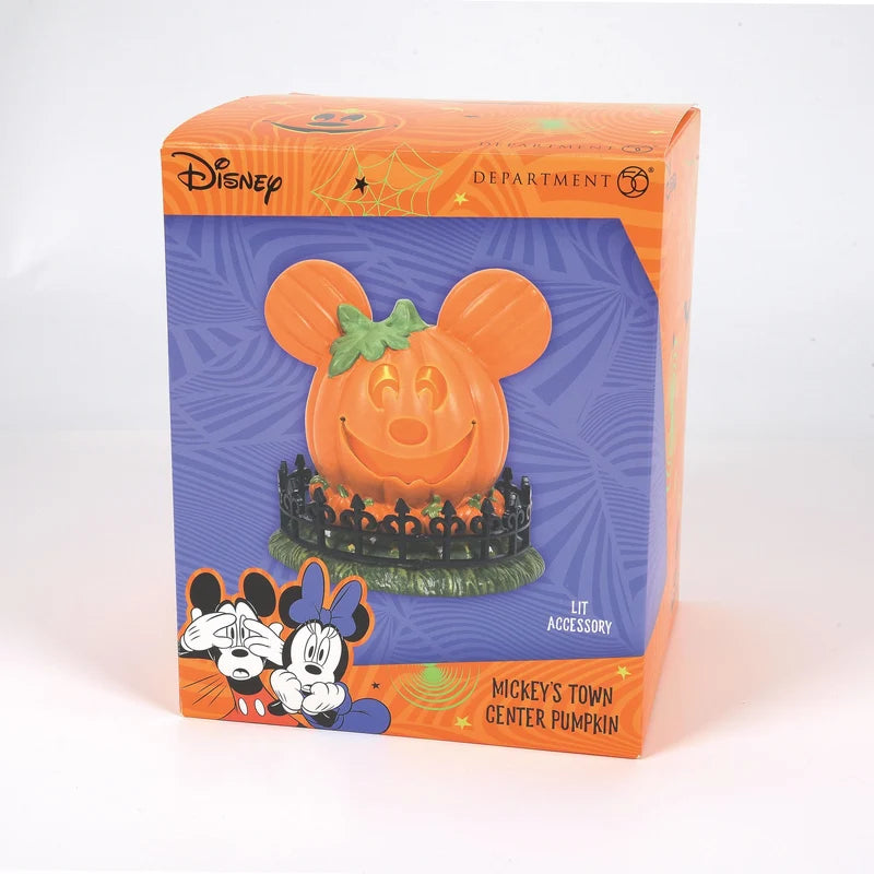 *Disney Mickey's Town Center Pumpkin, 4 in H x 3.75 in W x 3.75 in L