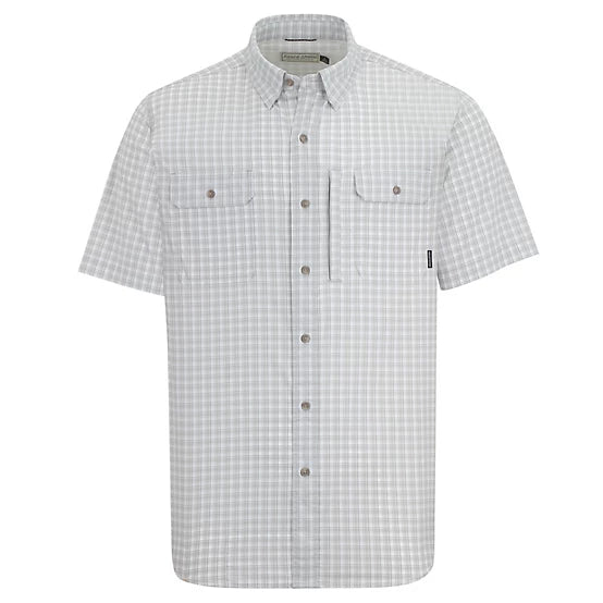Field & Stream Men's Patterned Short-Sleeve Button-Down Outdoorsman Shirt - Grey Plaid - Large