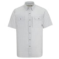 Field & Stream Men's Patterned Short-Sleeve Button-Down Outdoorsman Shirt - Grey Plaid - Large