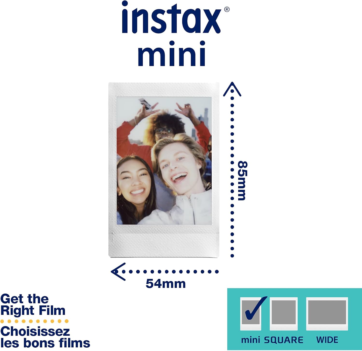 FUJIFILM Instax Mini Instant Film Twin Pack (White) - 20 Photos