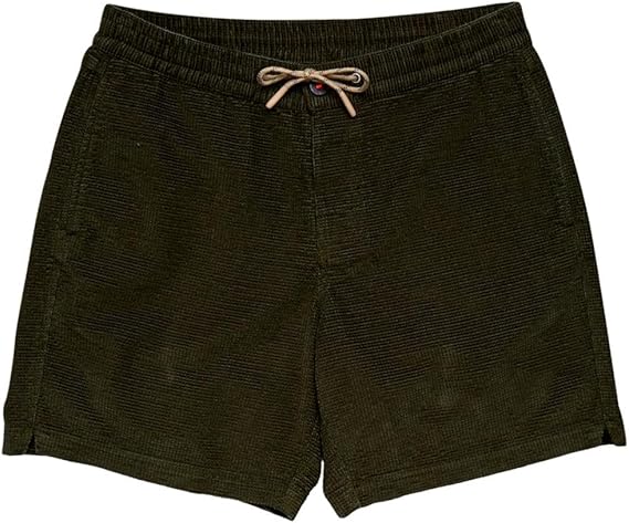 Howler Bros Men's Pressure Drop Cord Shorts - Grid/Dark Olive - Size 36