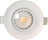 Goodlite G-19845 2.75 Inch LED Round Luminaire 8w 650 Lumens (75W Eqv) with Junction Box, 40° 360° Rotatable Eyeball and 30° Tilt, Warm White