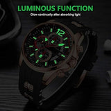 MINI FOCUS Mens Watch Casual Sports Watches (Chronograph/Waterproof/Luminous/Calendar) Silicon Band Fashion Quartz Watch (NEW, OPEN BOX)