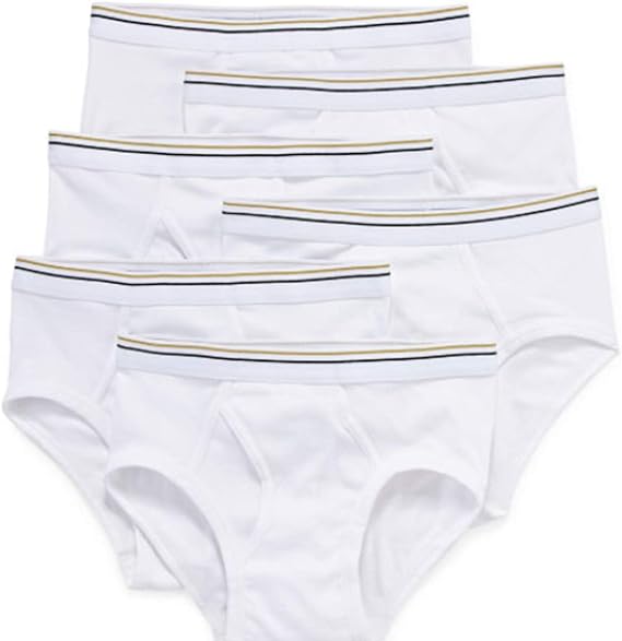 Stafford 6 Pack 100% Cotton Low-Rise Briefs White SIZE X LARGE