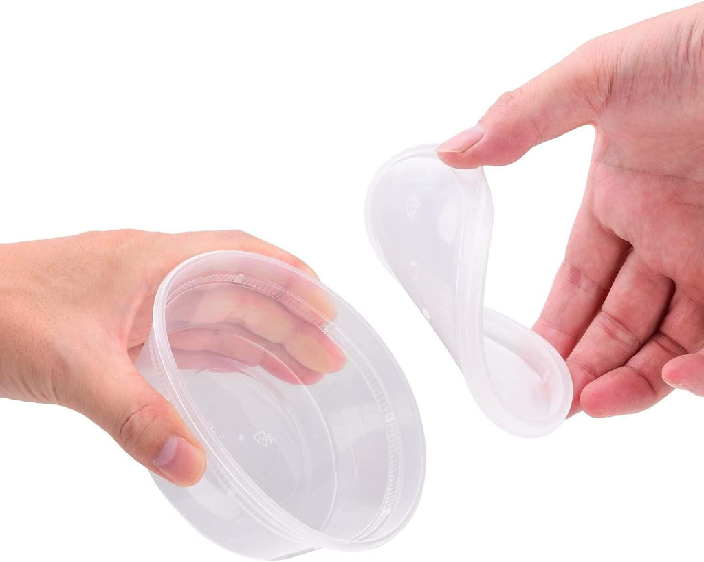Freshware Deli Plastic Containers with Airtight Lids, 50 set