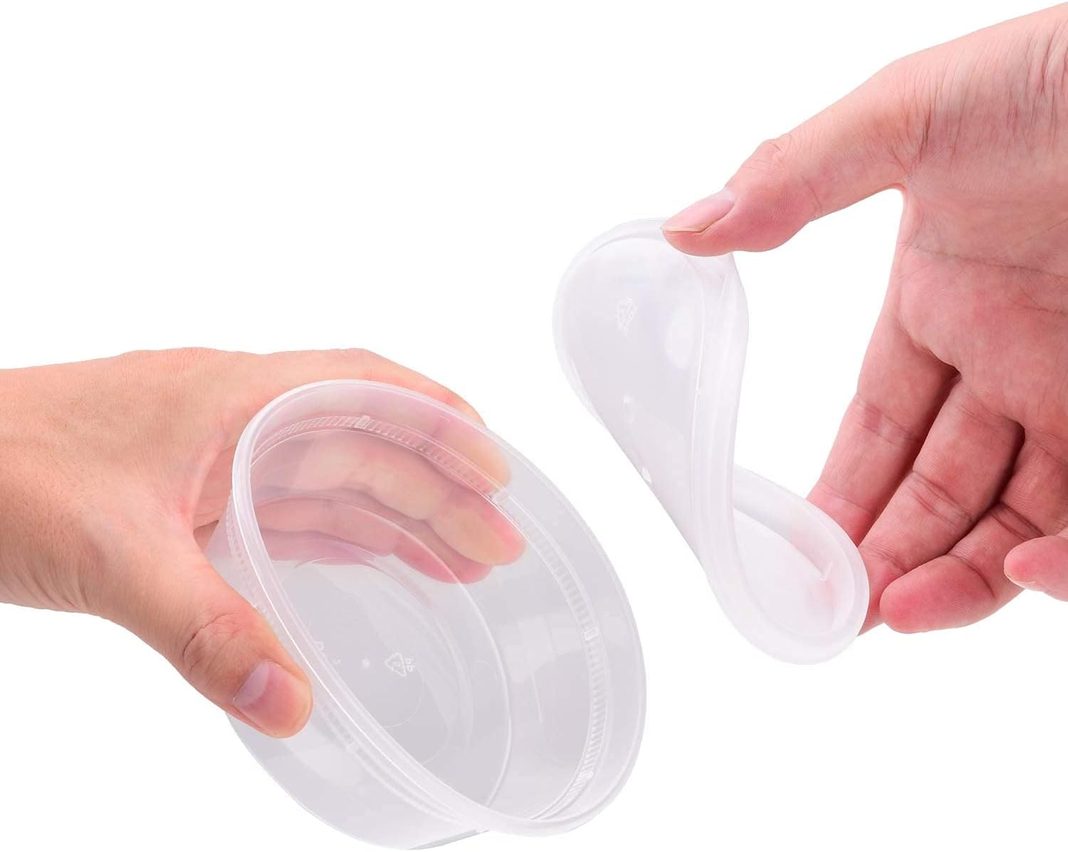 Freshware Deli Plastic Containers with Airtight Lids, 50 set