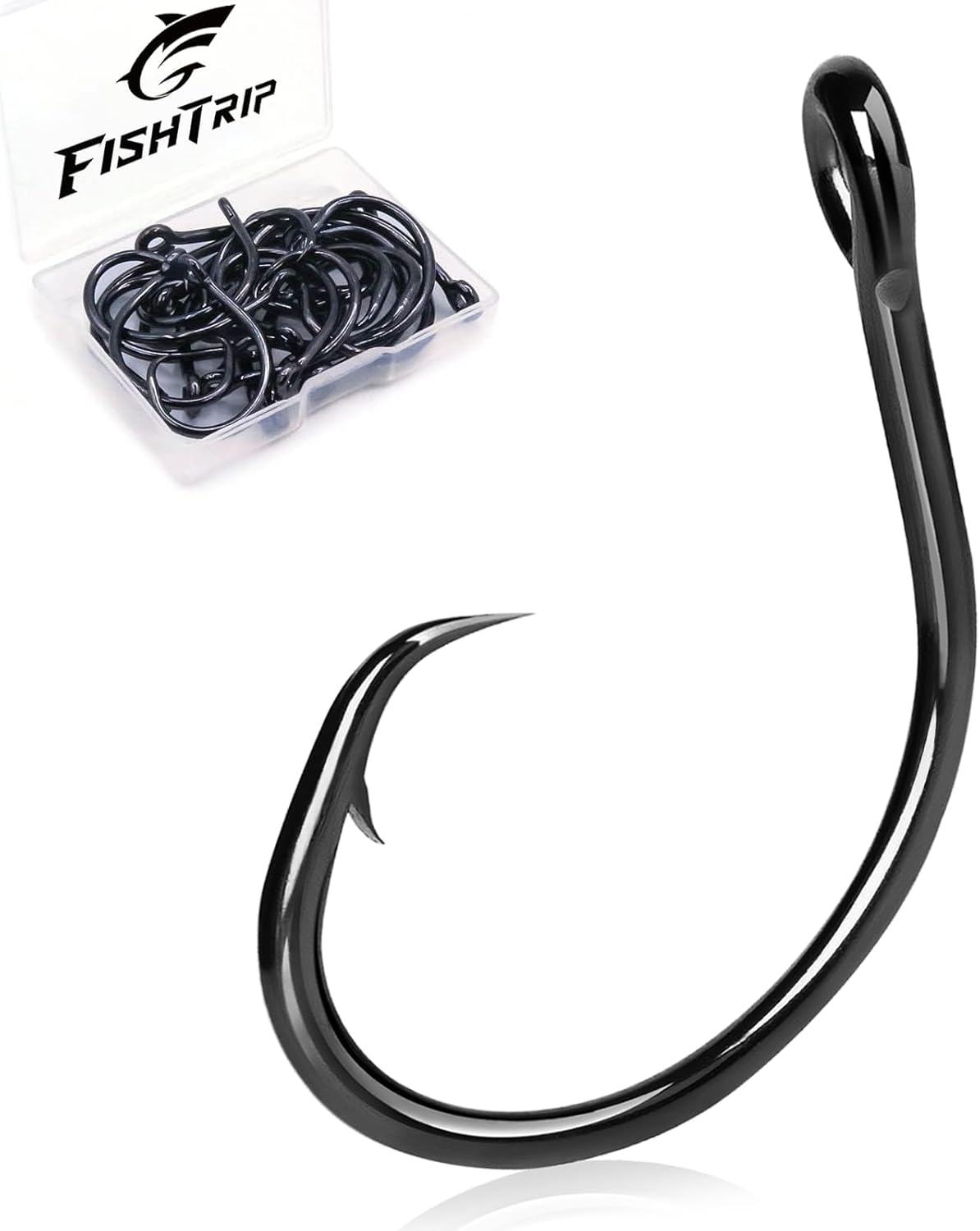 FishTrip 25pcs Circle Hooks Saltwater, in-Line 5X Strong Fishing Hooks – Keevado Store