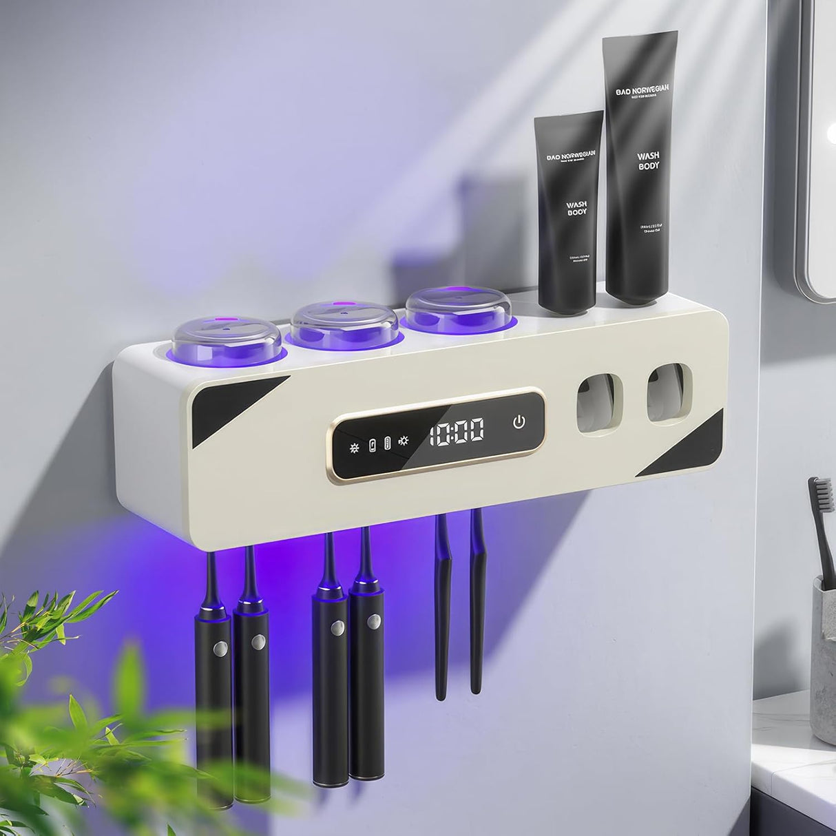 Smart Cleaning Toothbrush Holder