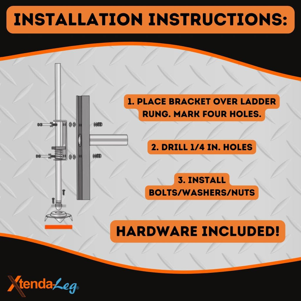 Xtenda-Leg Ladder Leveler for Extension Ladders - 1 Pair