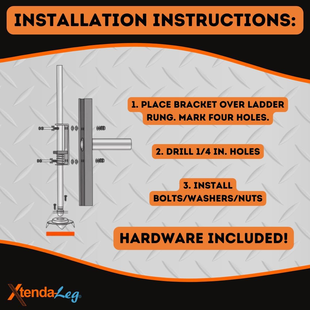 Xtenda-Leg Ladder Leveler for Extension Ladders - 1 Pair