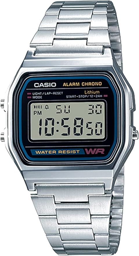 Casio A158WA unisex digital watch vintage look (Replacement package)