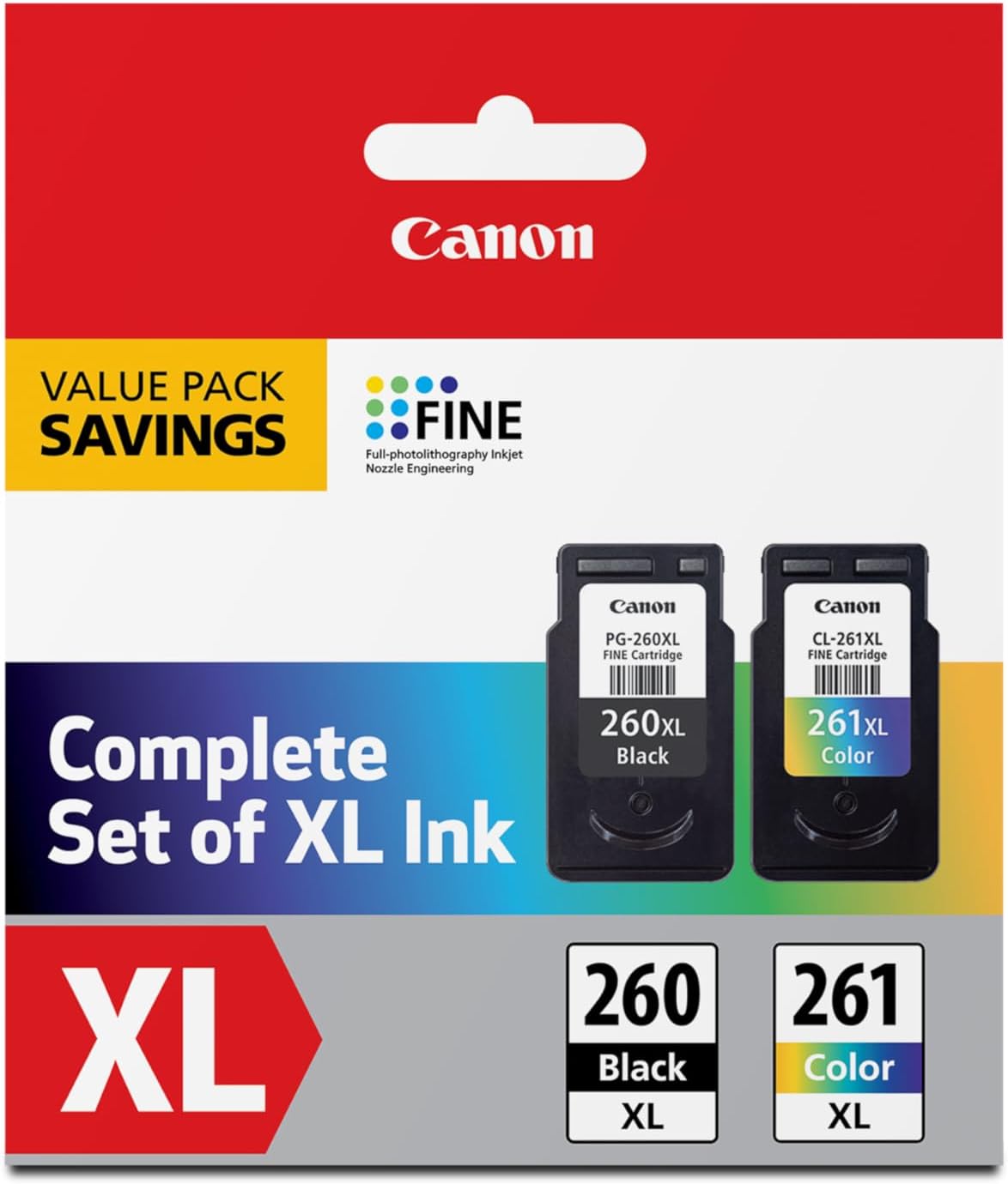 Canon 260XL Black and 261XL Color 2-Pack (new open box)