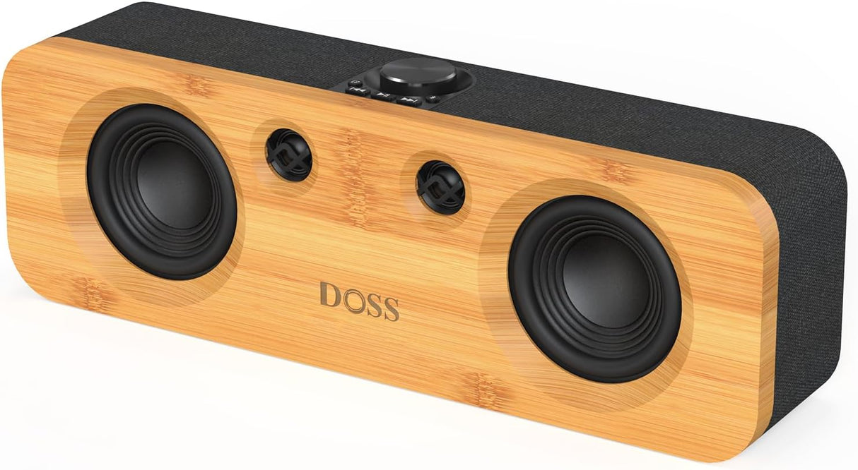 DOSS SoundBox H200 50W Home Bluetooth Speaker with Dual 3.5-Inch Woofers, Two 1-inch Tweeters, 35H Playtime, TWS, Sustainable Materials, Bluetooth 5.3 Speaker for Record Player/Computer/TV-Black     NEW