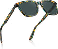 CARFIA Acetate Polarized Sunglasses for Men UV400 Protection Classic Retro Square Shades Driving Glasses
