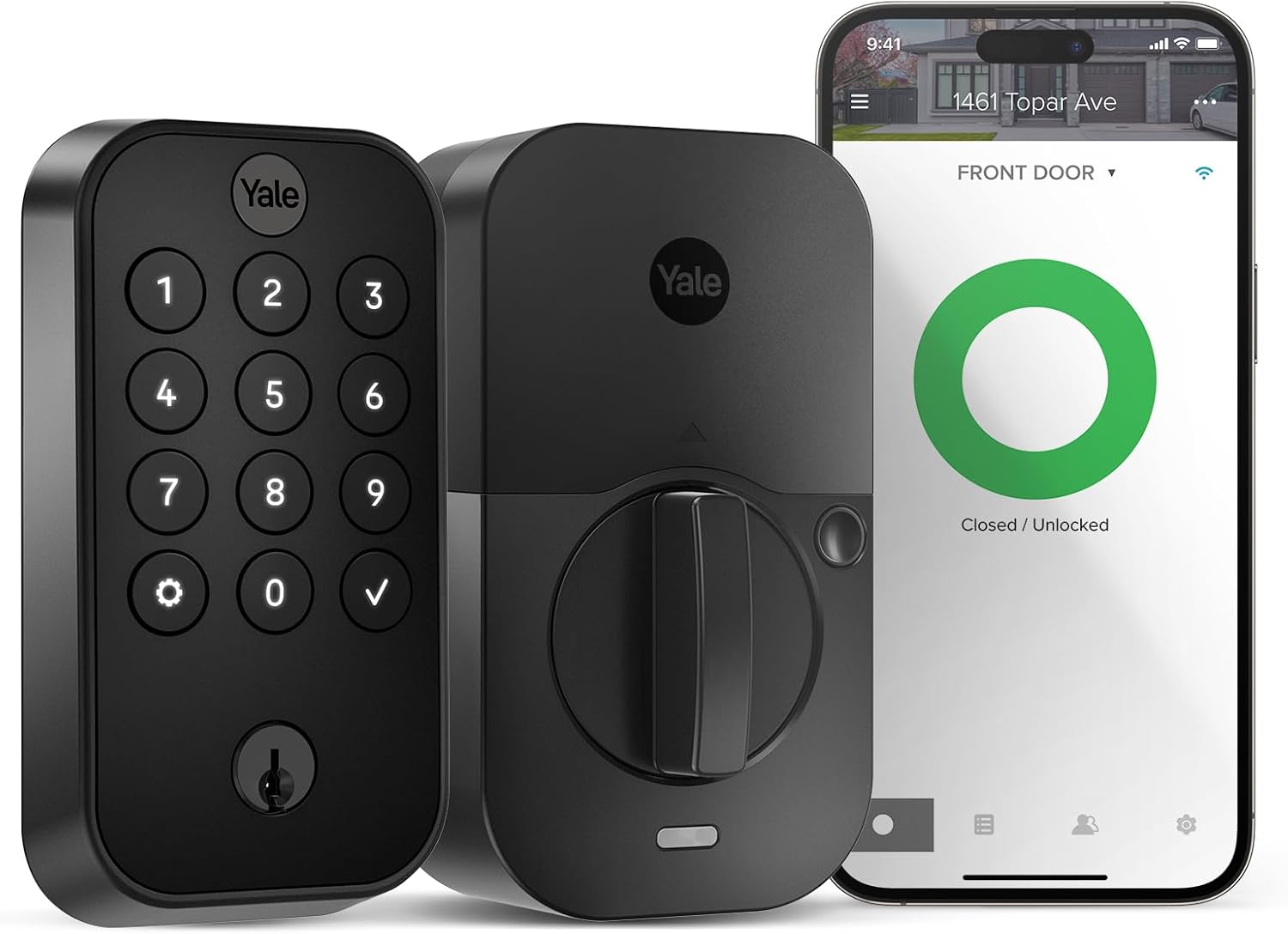 Yale Assure Lock 2 Keypad Deadbolt with Wi-Fi, Black Suede