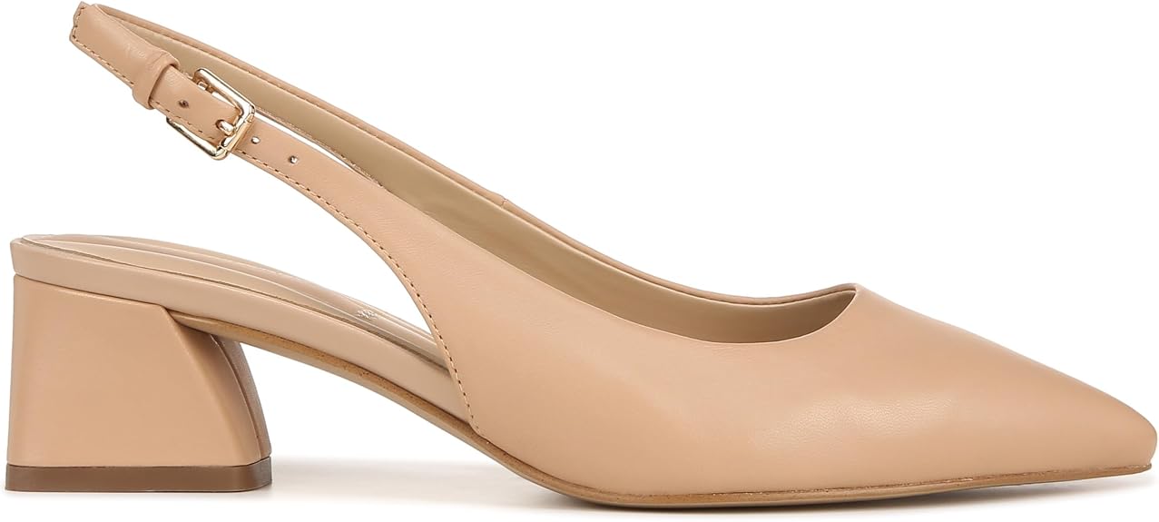 Franco Sarto Women's Racer Slingback Pump (Beige Nude Leather - Size: 8W)
