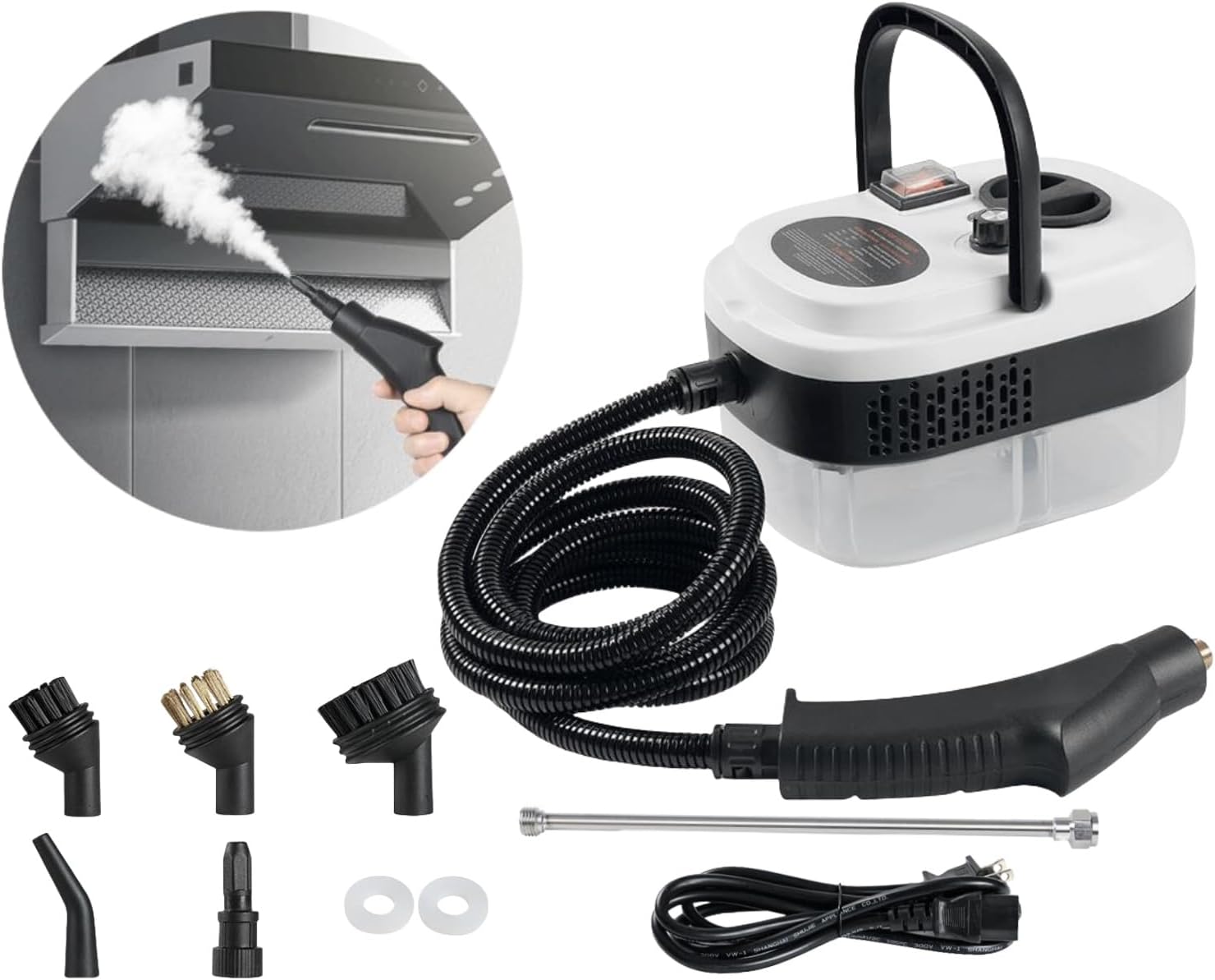 7 in 1 Steam Cleaner 2500W High Pressure Steamer for Cleaning