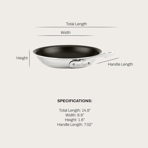 All-Clad D3 8 Inch Stainless Steel Pro Non-Stick Frying pan