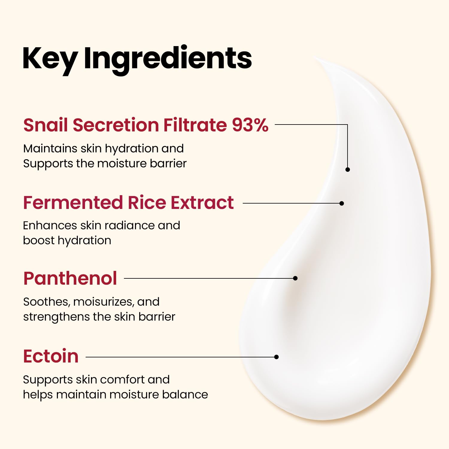 K-SECRET SEOUL 1988 Snail Mucin 93% Cream + Rice - 3.38 Fl oz.