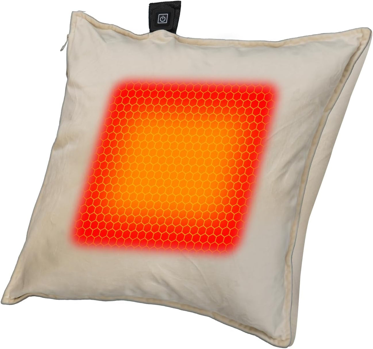 Grey- Graphene Heated Throw Pillow, Heated Pillow for Lumbar Support with 3 Heat Setting, USB Heating Pillow for Back Pain Relief Period Cramp Keep Warm
