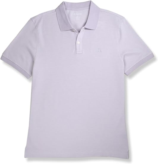 Banana Republic Standard-Fit Monogram Pique Polo - Lilac Purple Heather - Size: XL