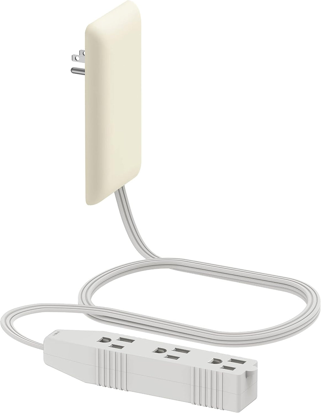 LIDER Flat-Face Outlet Extender with 3 Receptacles - Light Almond - LWE3-315-LA