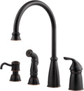 Pfister GT26-4CBY Avalon One-Handle Kitchen Faucet with Side Spray, Tuscan Bronze