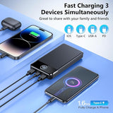 Portable Charger, 33800mAh Power Bank, 22.5W Fast Charging Battery Pack with USB C/USB A Output, Digital Display Portable Phone Charger for iPhone 15/14/13 Pro Samsung Google Android Cell Phone etc