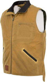 OUTBACK TRADING Men's 2143 Sawbuck Waterproof Breathable Full-Zip Cotton Oilskin Western Vest