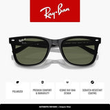 Ray-Ban RB4420 Sunglasses, Black/Dark Green Polarized, 65 mm