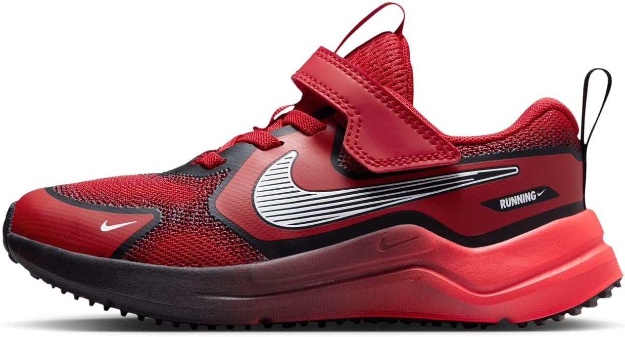 Nike Little Kid's Cosmic Runner Swoosh, University Red/White-Red Orbit,  (Size: 12C)