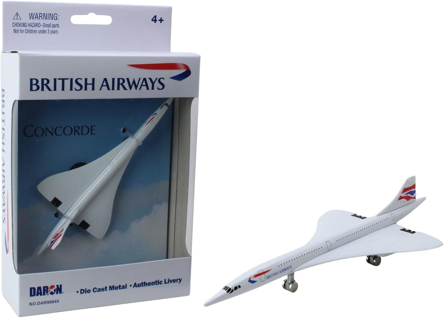 Daron British Airways Concorde Single Die-Cast Metal Plane
