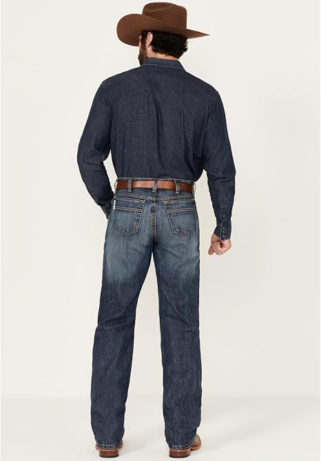 Cinch Men's White Label Relaxed Fit Jean, Dark Wash, 28W x 32L