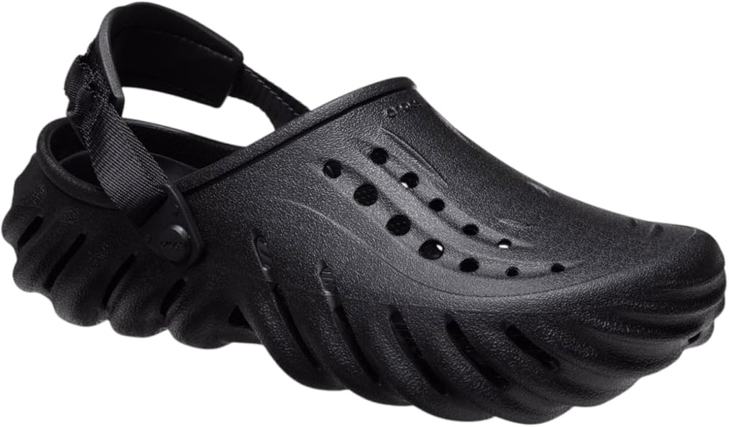Crocs Unisex-Adult Echo Clog, Black, 8 Women/6 Men