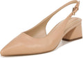Franco Sarto Women's Racer Slingback Pump (Beige Nude Leather - Size: 8W)