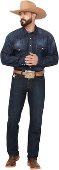 Cinch Men's Silver Label Dark Wash Slim Straight Jeans - MB98034002 32W x 36L US