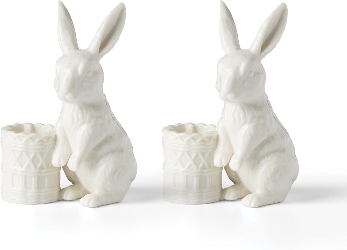 Lenox Wicker Creek Bunny Candle Holders