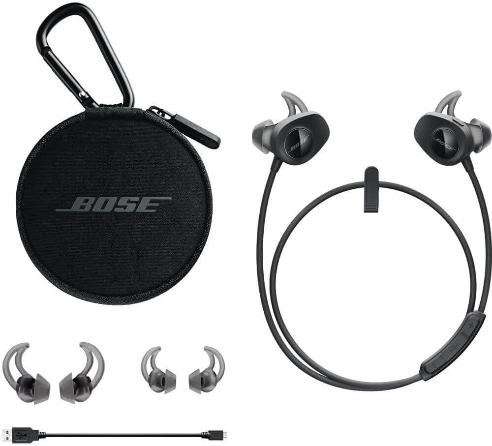 Bose SoundSport, Wireless Earbuds, (Sweatproof Bluetooth Headphones for Running and Sports), Black