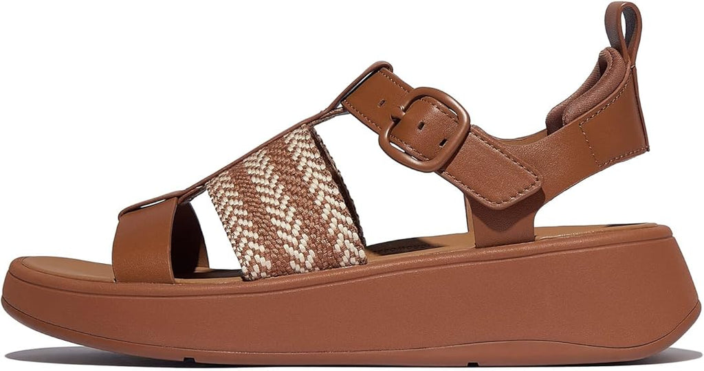 FitFlop Women's F-Mode V-Weave Leather Fisherman Sandals - Size 7