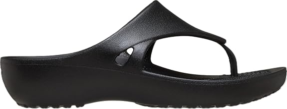 CROCS Women's Kadee Wedge Lightweight Platform FlipFlop Sandals - Black - 8