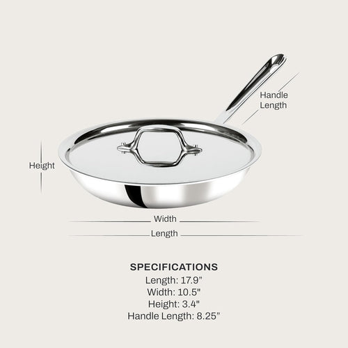 All-Clad D3 Stainless Steel 10-inch Frying Pan with Lid