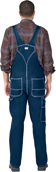 Liberty Men's Denim Bib Overall - Stonewashed - Size 32x32