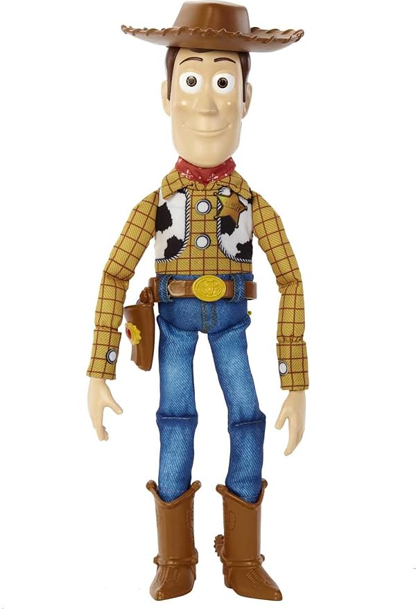 Mattel Disney Pixar Toy Story Talking Woody Action Figure & Accessory, Roundup Fun 12-inch Collectible Toy with 30+ Sounds & Phrases (New, Open Box) *Damaged Box*