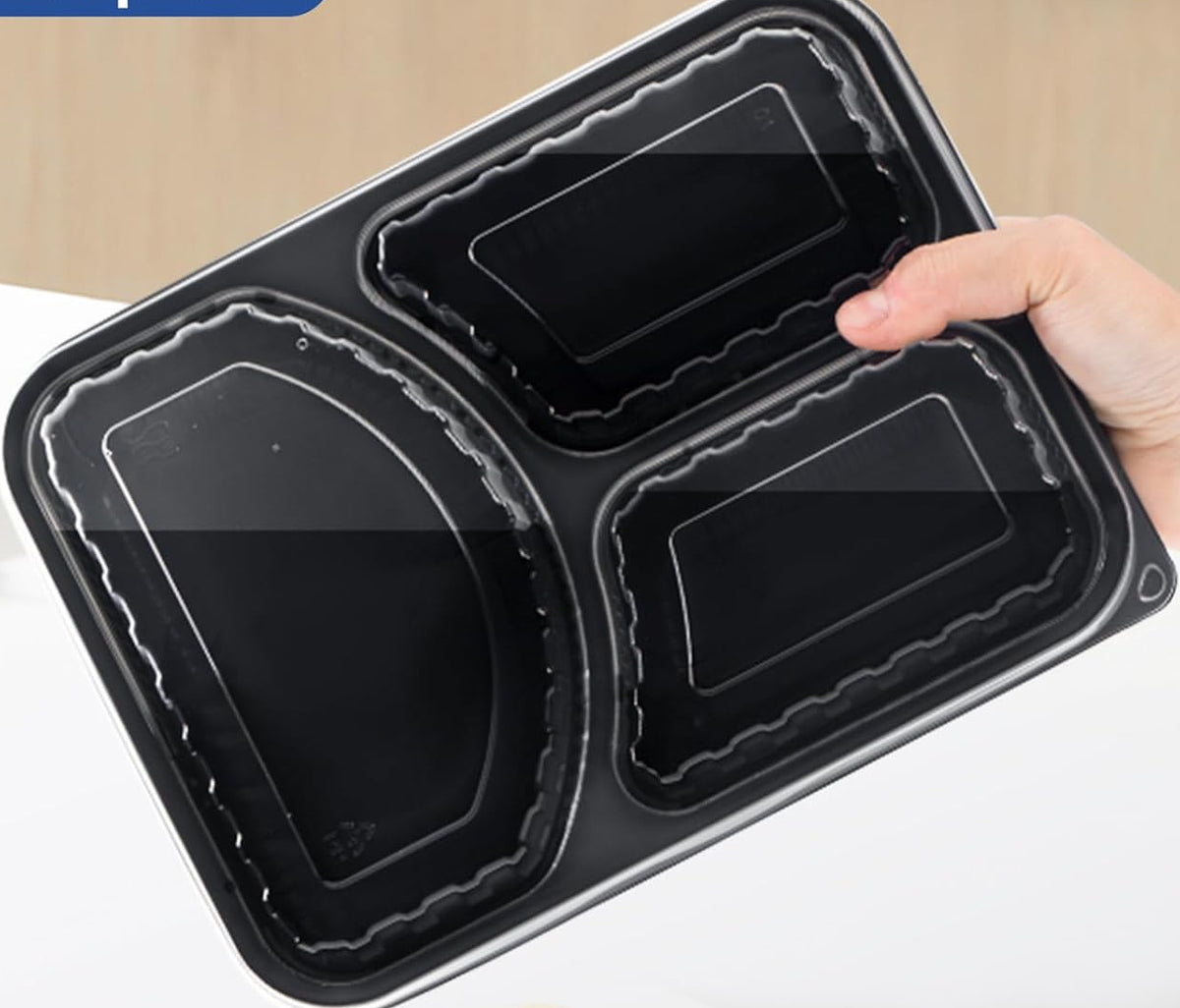 Freshware Meal Prep Containers [50 Pack] 2 Compartment with Lids, Food Storage Containers, Bento Box, BPA Free, Stackable, Microwave/Dishwasher/Freezer Safe (28 oz)