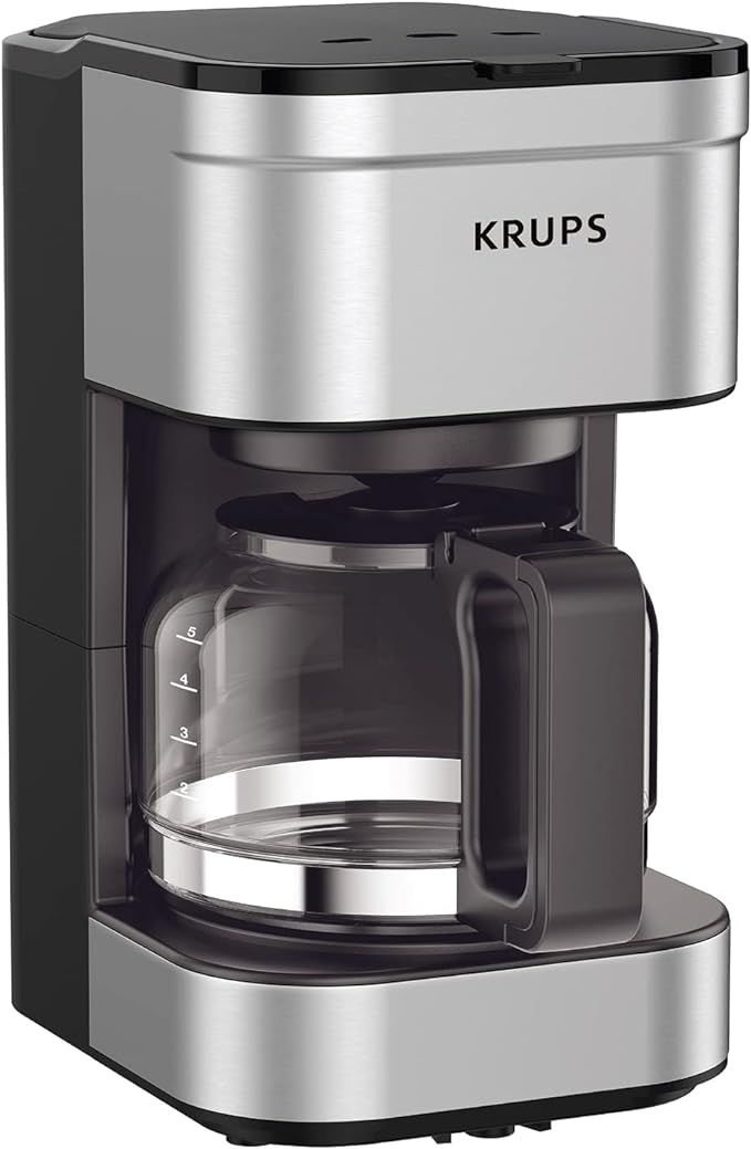 KRUPS: Simply Brew, Stainless Steel 10 Cup Coffee Maker, Dishwasher Safe Coffee Pot with Cold Brew, Pause & Brew, and Keep Warm Functions  NEW OPEN BOX