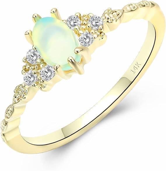 Obiyos 14K Gold Spiral Ring Setting Adorned with a 1 Carat Brown Gemstone Symbolizing Marriage and Engagement