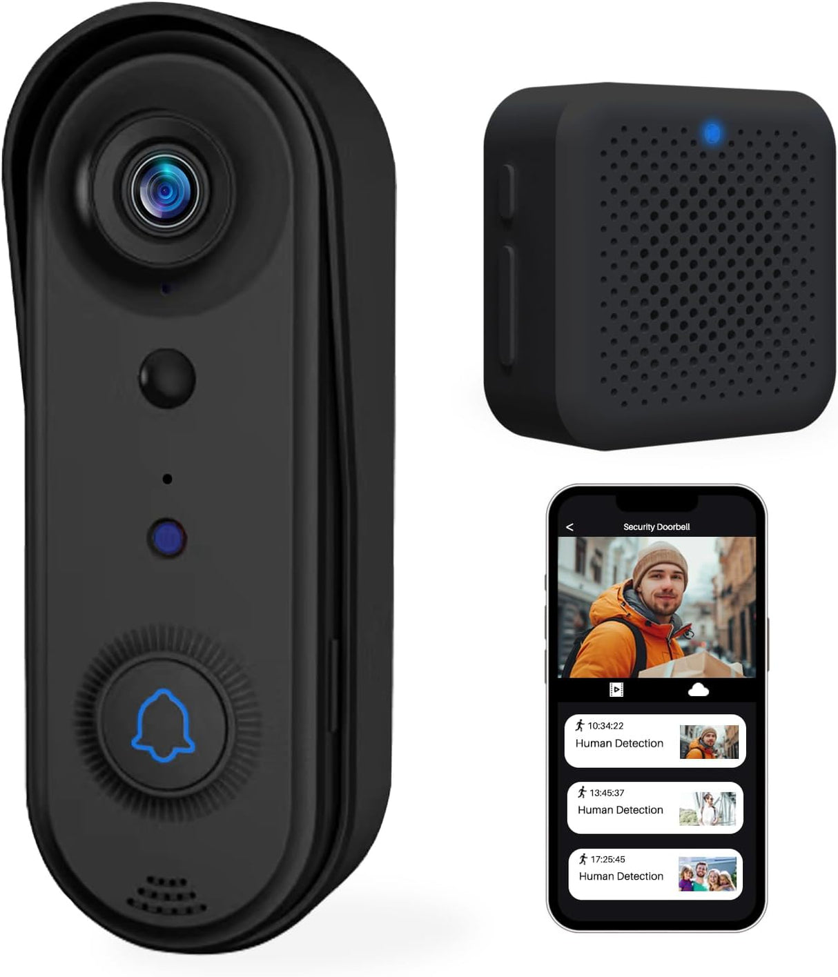 Wireless Video Doorbell Camera with Indoor Chime