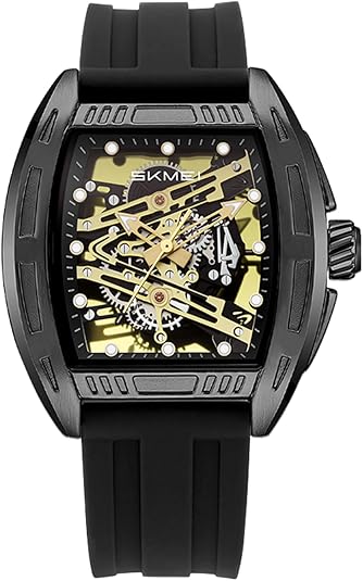 SKMEI Fashion Big Face Analog Quartz Skeleton Watches for Men with Luminous Men's Waterproof Luxury Automatic Wristwatch