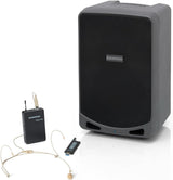 SAMSON XP106WDE 6" Portable Rechargeable Bluetooth Powered PA/DJ Speaker + Headset