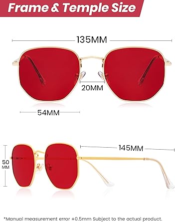 Veda Tinda Vision Oversized Sunglasses Women Trendy,Trendy Polygon (NEW, OPEN BOX)